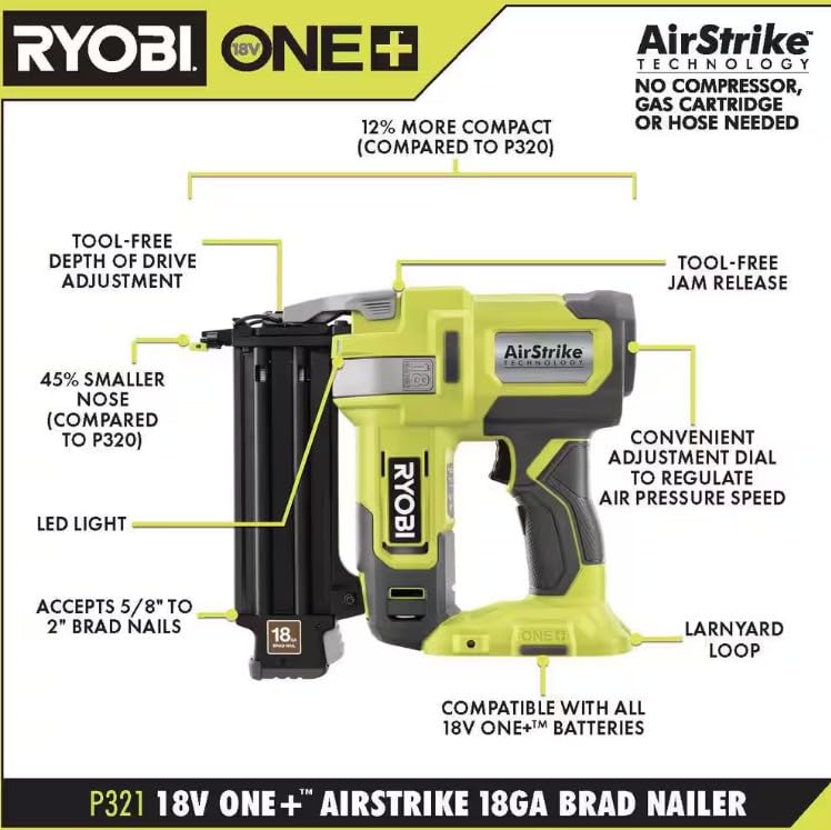 18V Cordless 18-Gauge Brad Nailer and Multi-Tool Combo Kit K251241