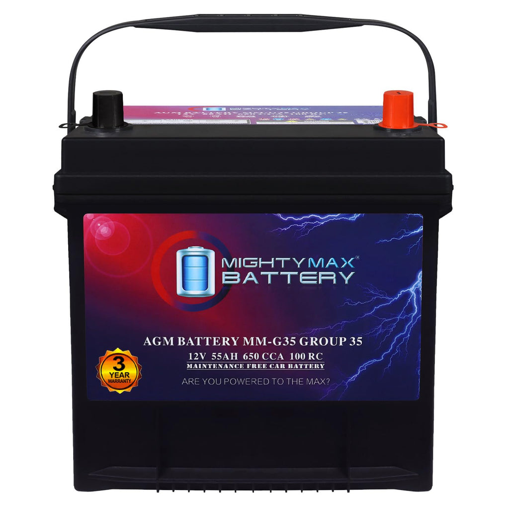 12V 55Ah AGM 650 CCA Group Size 35 Battery Q7348