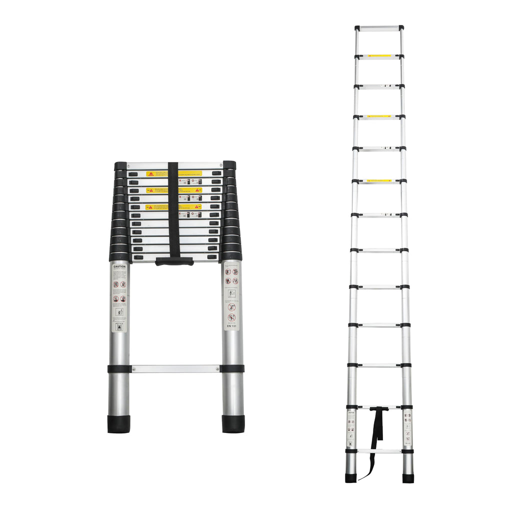 16.5FT Aluminum Telescoping Ladder, 300LB Capacity K45677