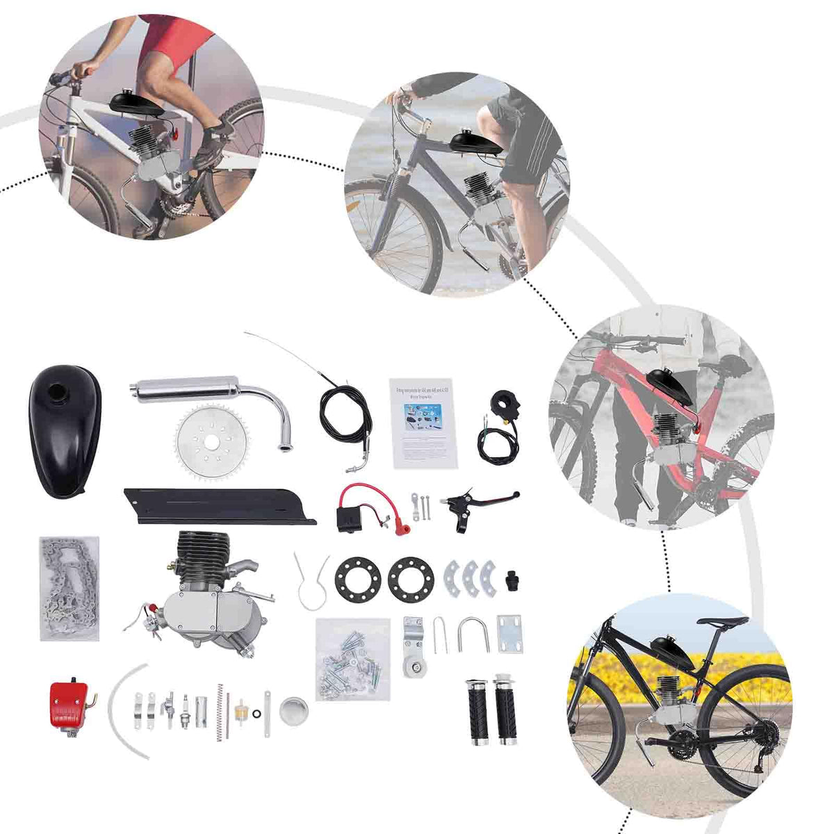 100CC 2-Stroke Gas Bike Conversion Kit with 36 Tooth Sprocket X581