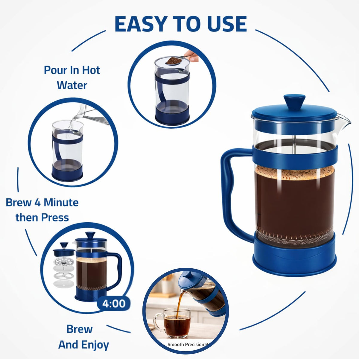 1L Glass French Press Coffee Maker D89206