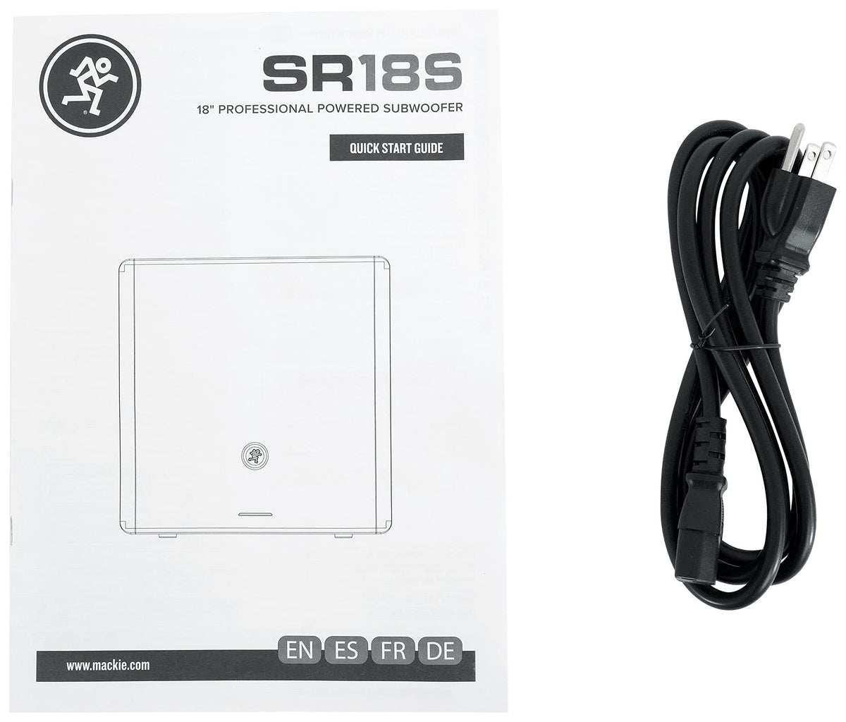 18 1600W Powered Subwoofer with Mic Cable and Headphones M467