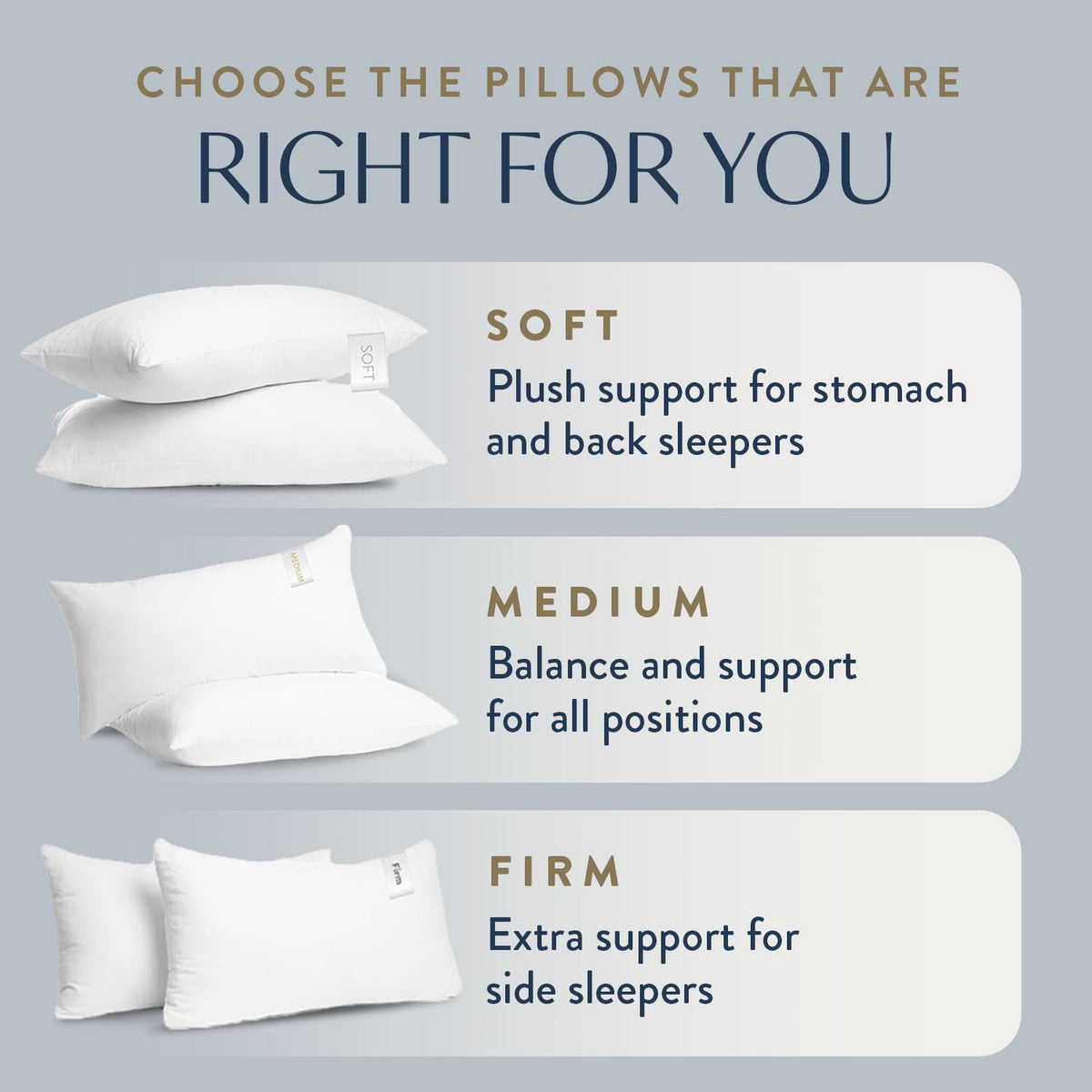 100% Cotton King Size Bed Pillows Set of 2 L78619