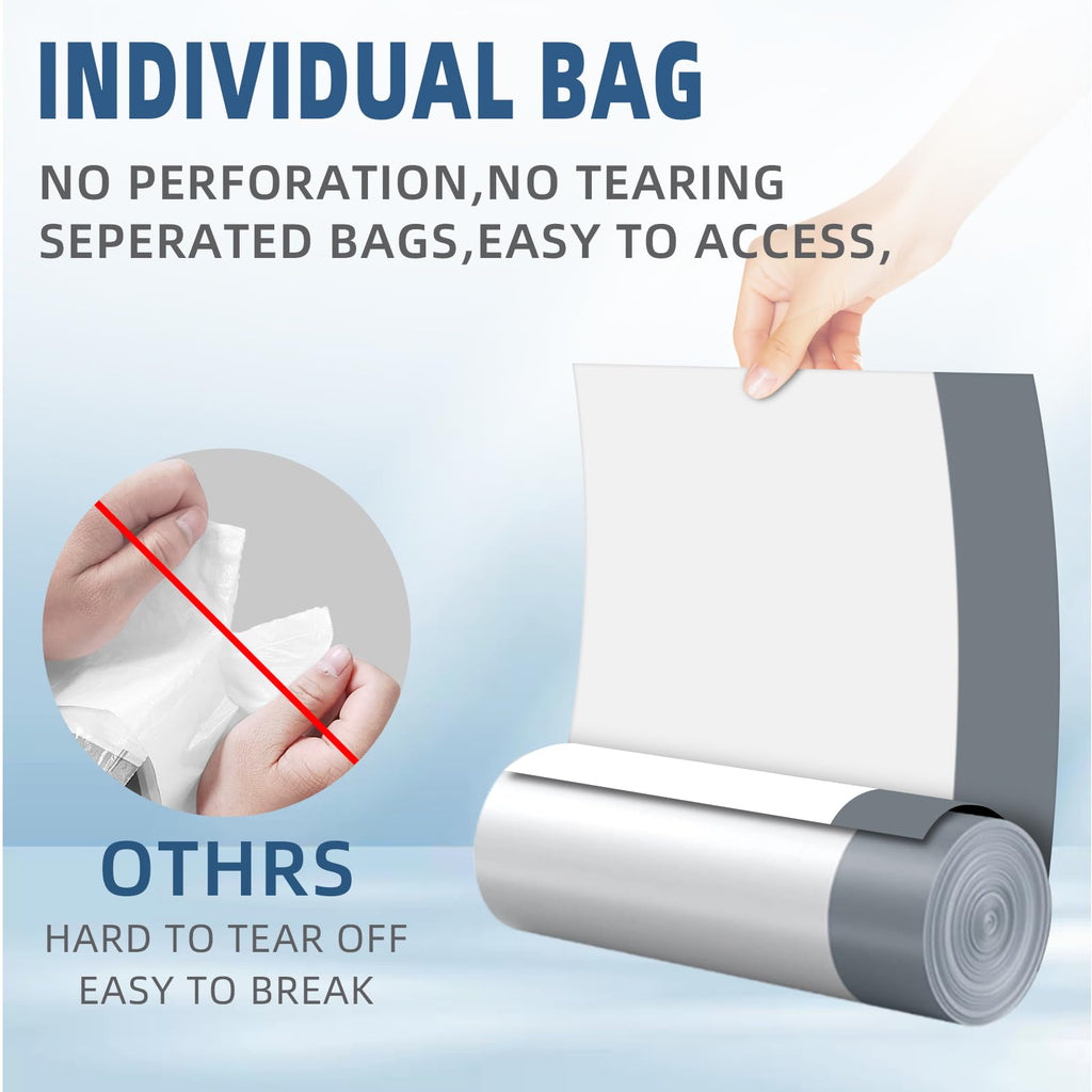 1.6 Gallon Mini Drawstring Trash Bags, 120 Counts White Trash Bin Liners E6747