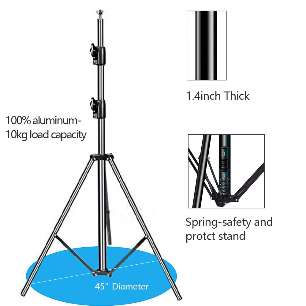 12ft x 10ft Adjustable Photography Backdrop Stand Kit with Carry Bag O642464