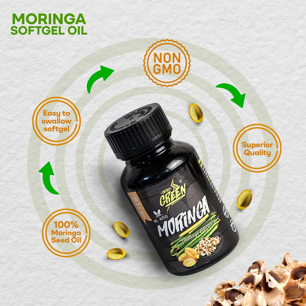 Moringa Seed Oil Softgels, Cold-Pressed, Vegan, 100 Softgels L754