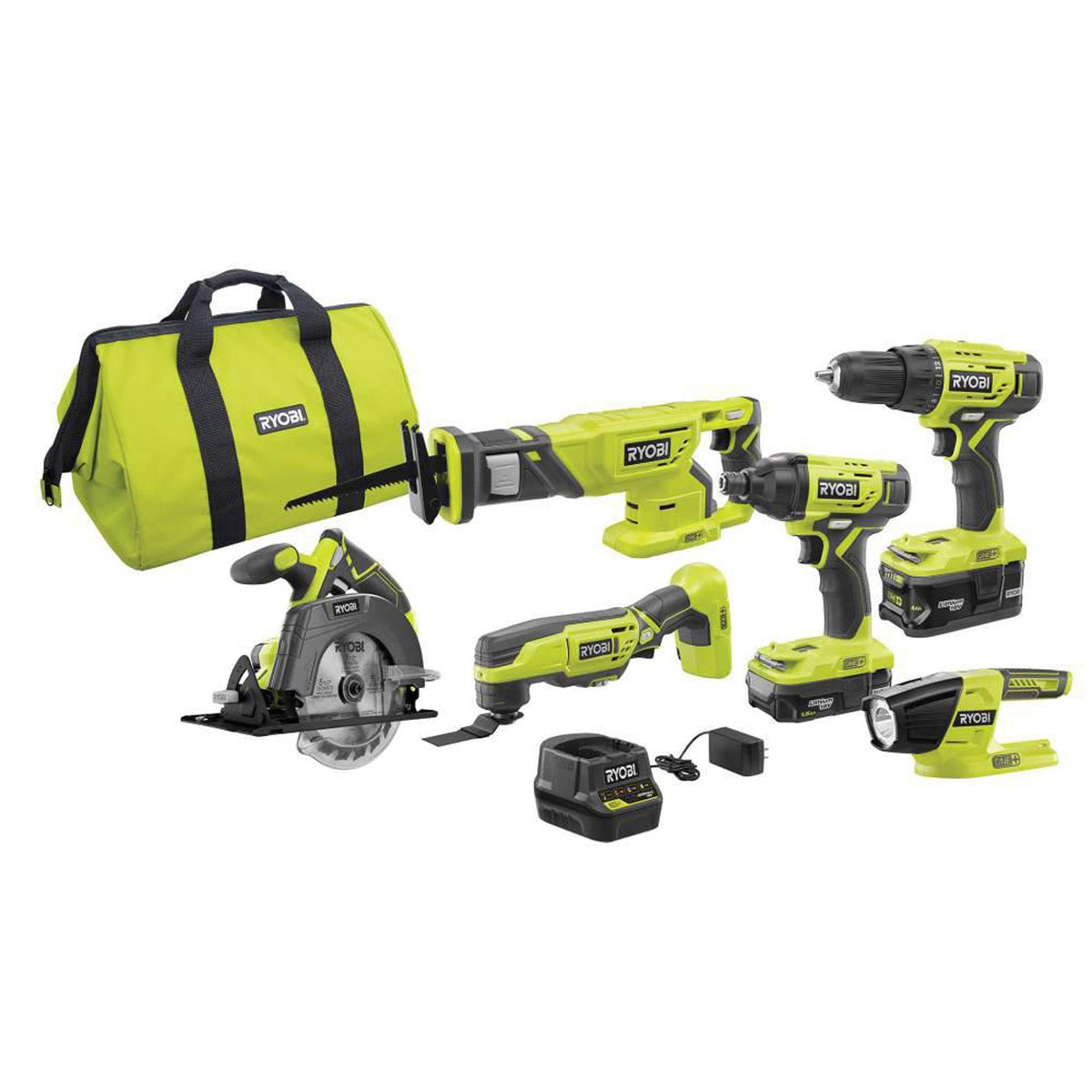 18V Lithium Ion 6 Tool Combo Kit G54613