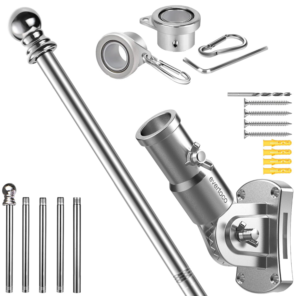 Heavy Duty T304 Stainless Steel Flag Pole Kit S3616