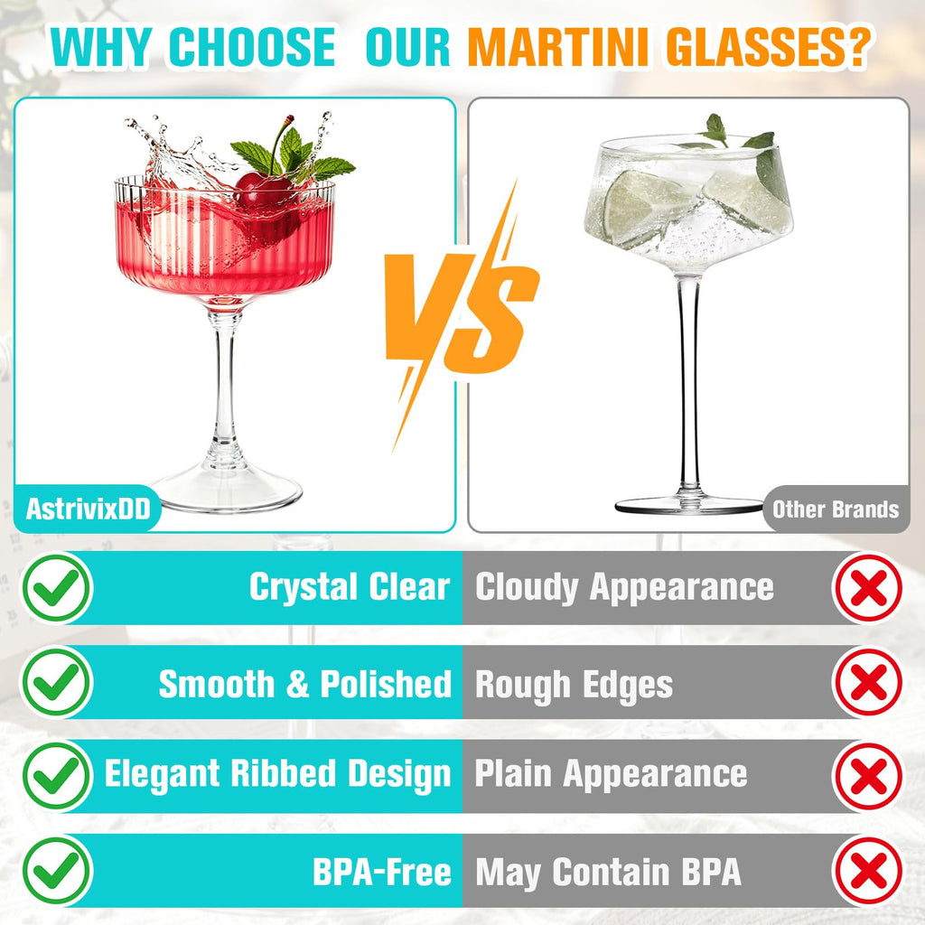 12 Pcs 10oz Plastic Martini Glasses L40006