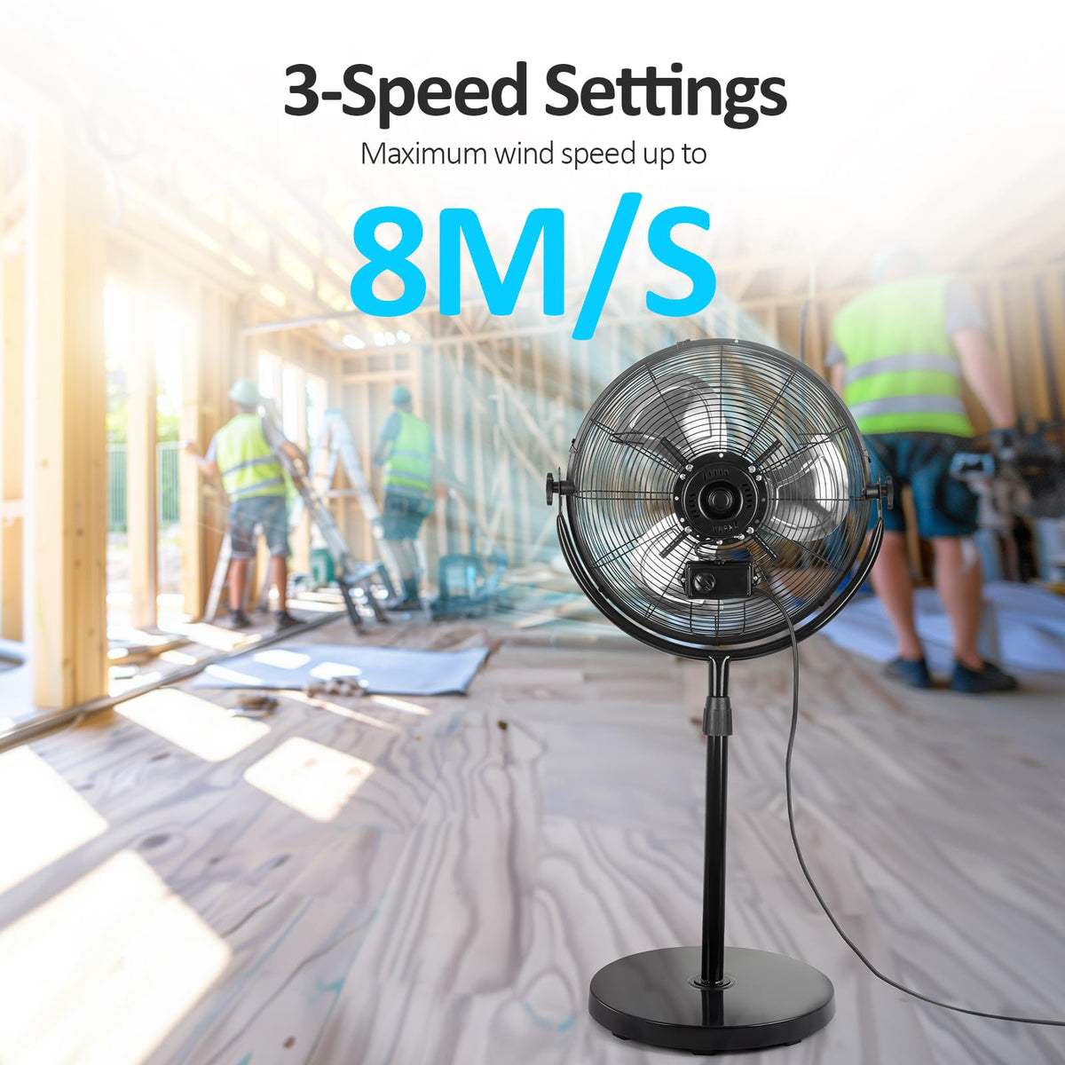 18 Inch High Velocity Metal Pedestal Fan A338