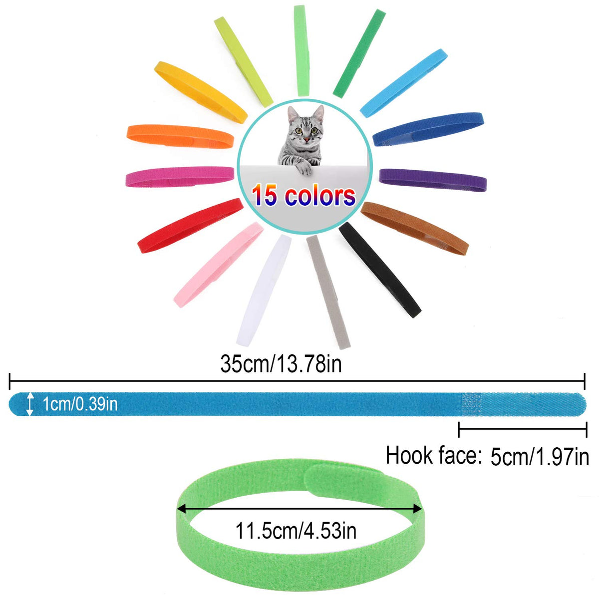 15 Pcs Soft Newborn Pet ID Bands K8520
