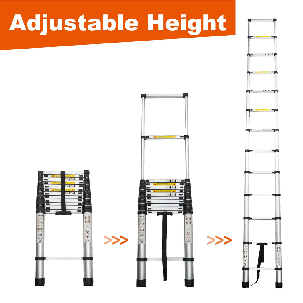 16.5FT Aluminum Telescoping Ladder, 300LB Capacity K45677