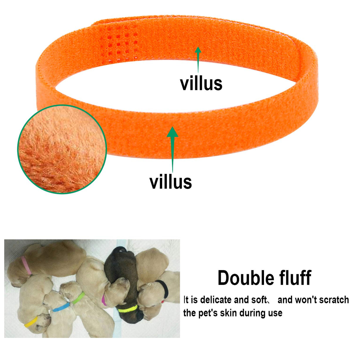 15 Pcs Soft Newborn Pet ID Bands K8520