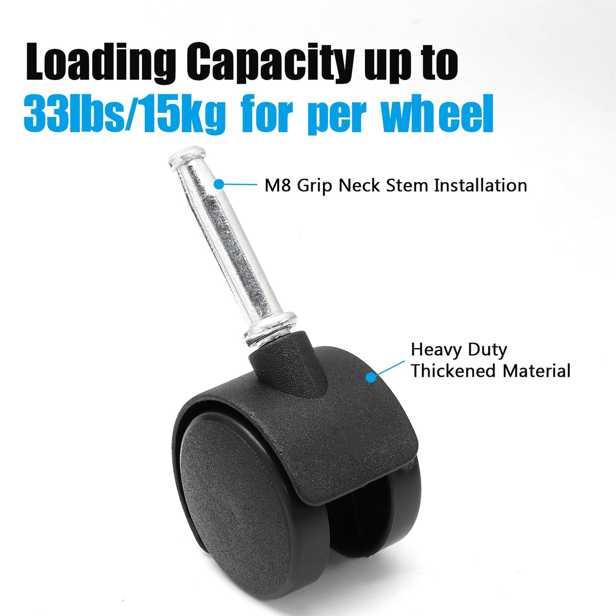 1.5 Inch Swivel Caster Wheels, 4pcs F2389