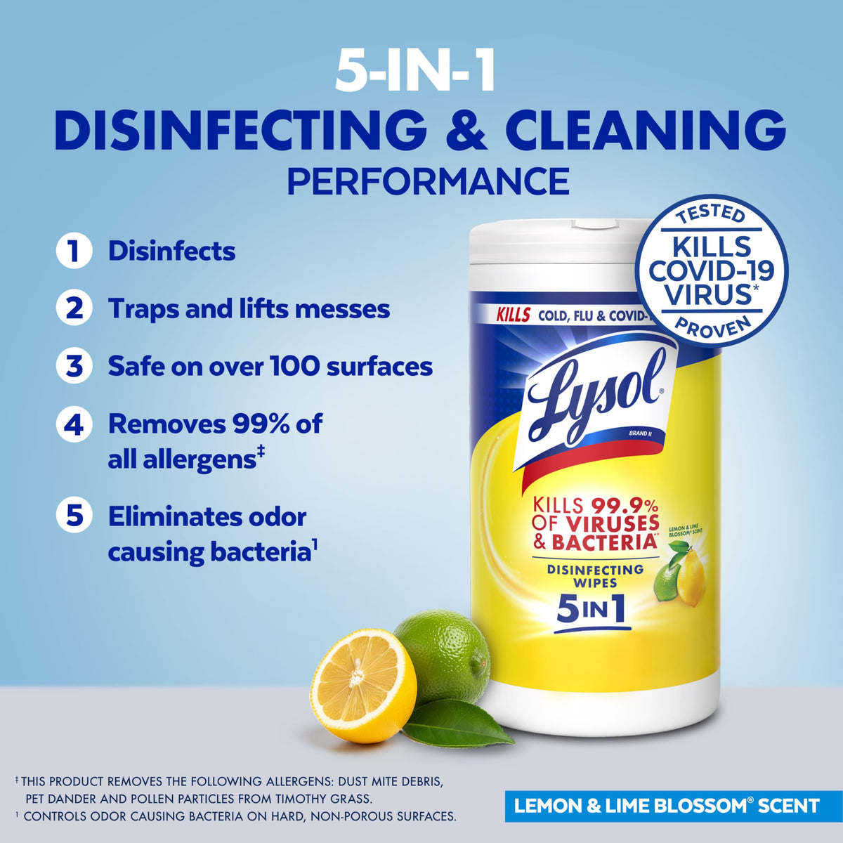 Lemon Mango Linen Disinfecting Wipes 80 ct. 4 Pack S927