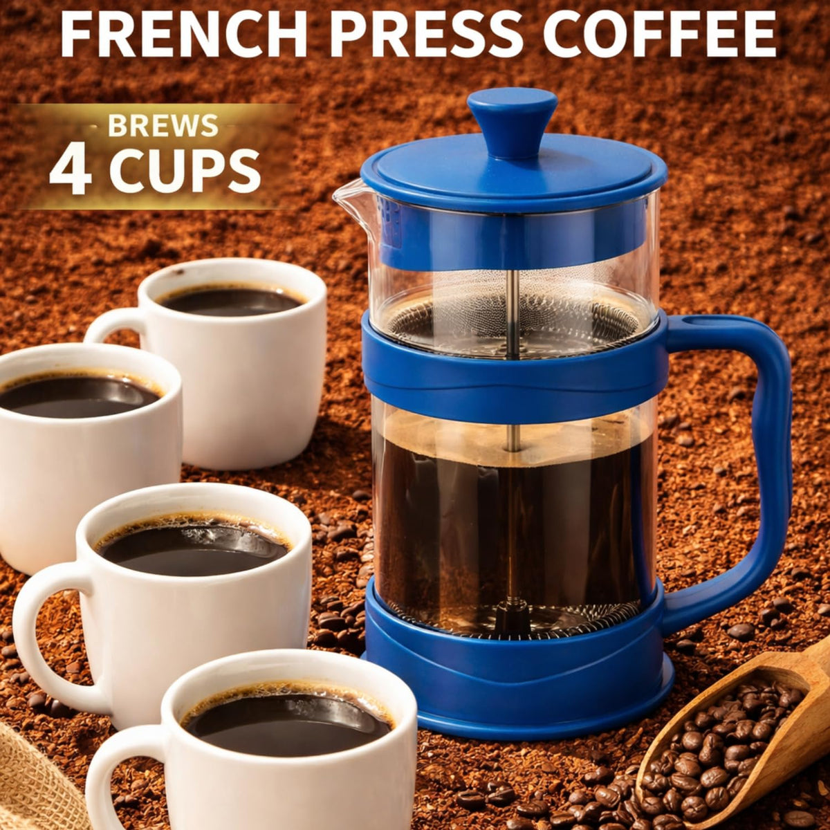 1L Glass French Press Coffee Maker D89206