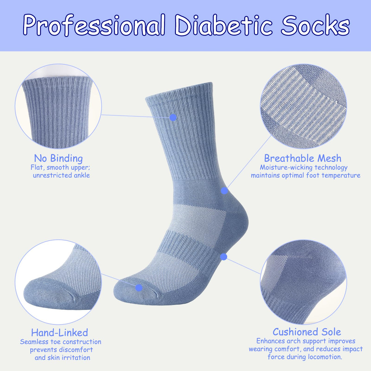Bamboo Viscose Diabetic Socks for Women C728572
