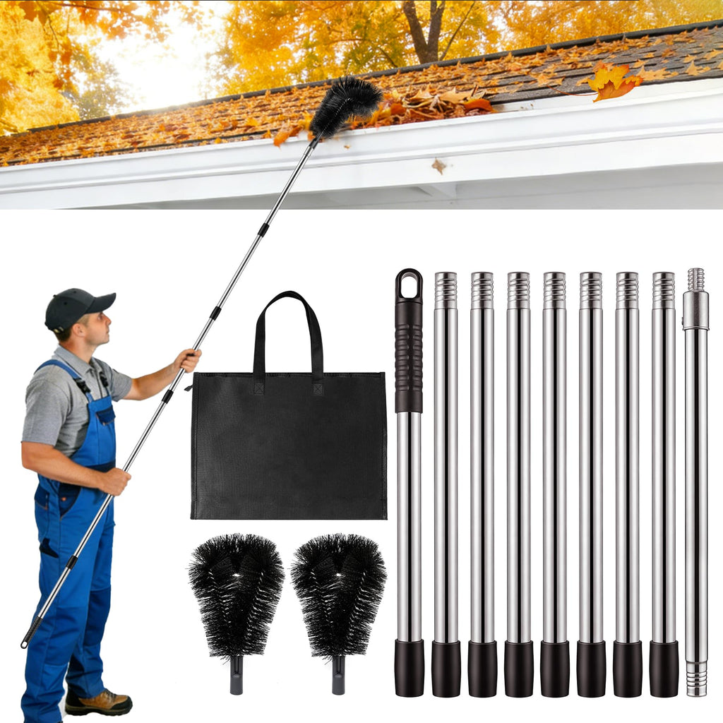 12.7FT Long Adjustable Gutter Cleaner & Brush L36561