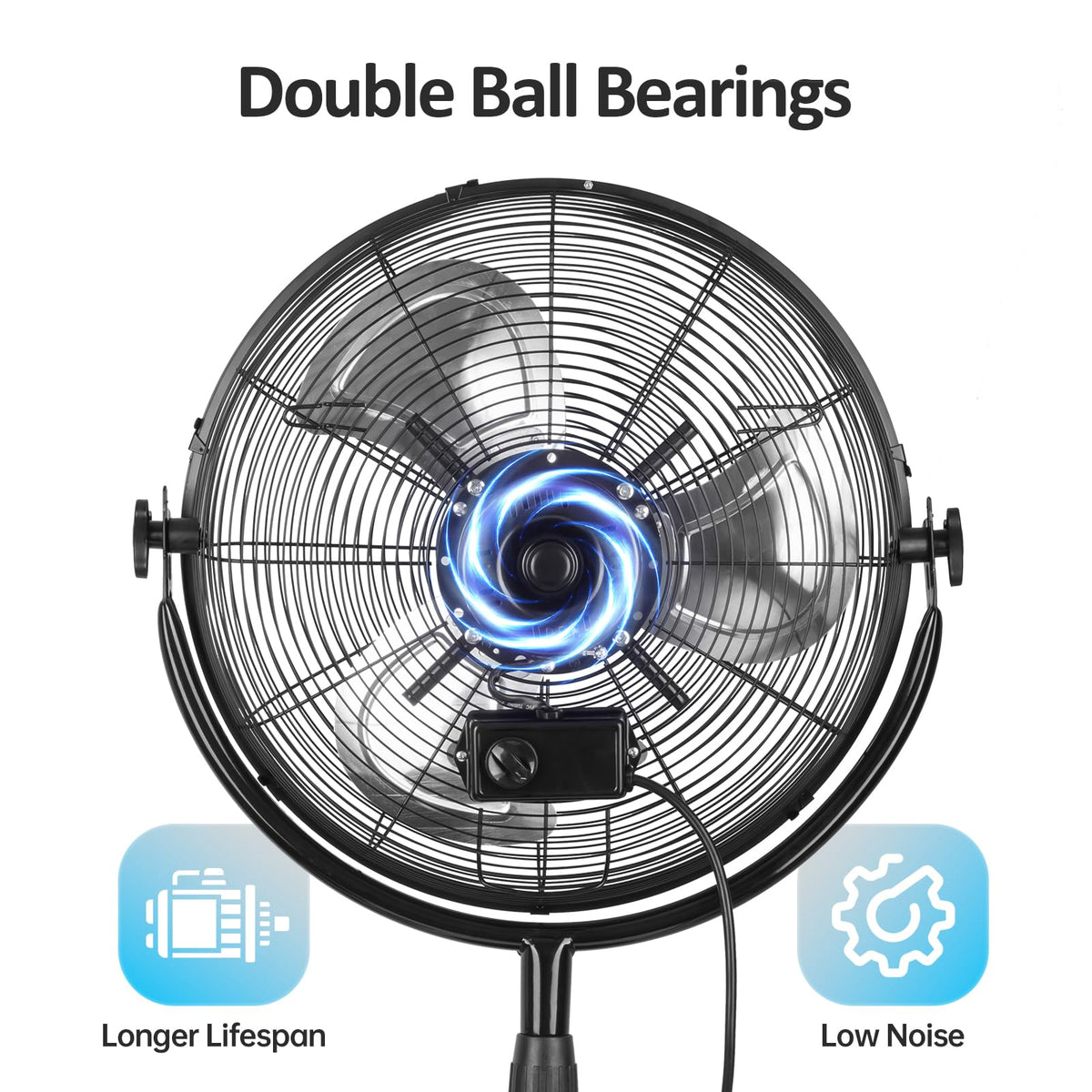 18 Inch High Velocity Metal Pedestal Fan A338