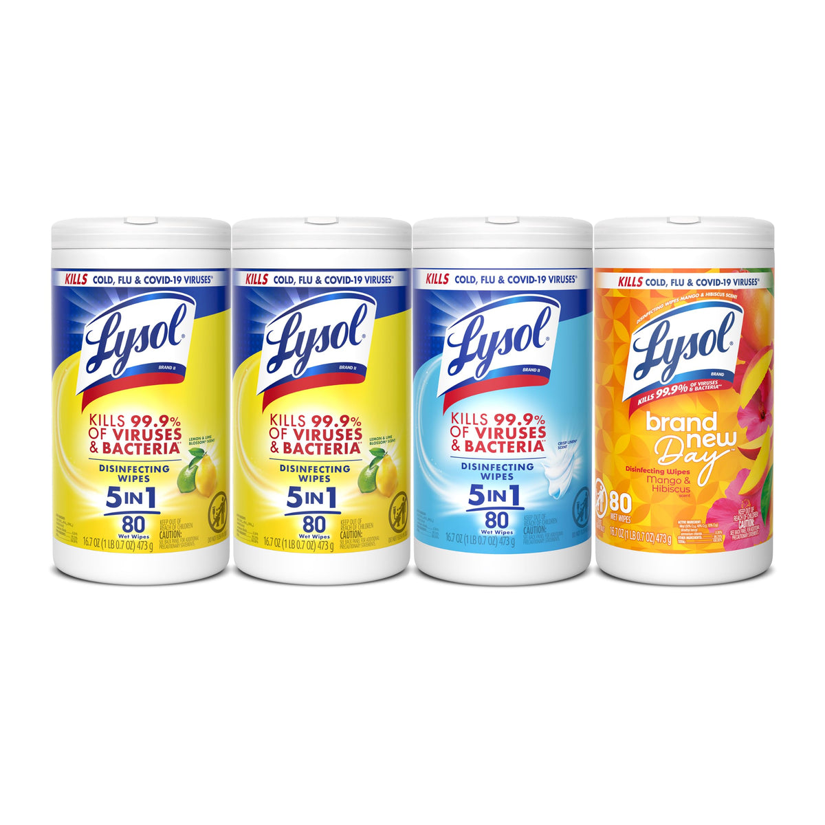 Lemon Mango Linen Disinfecting Wipes 80 ct. 4 Pack S927