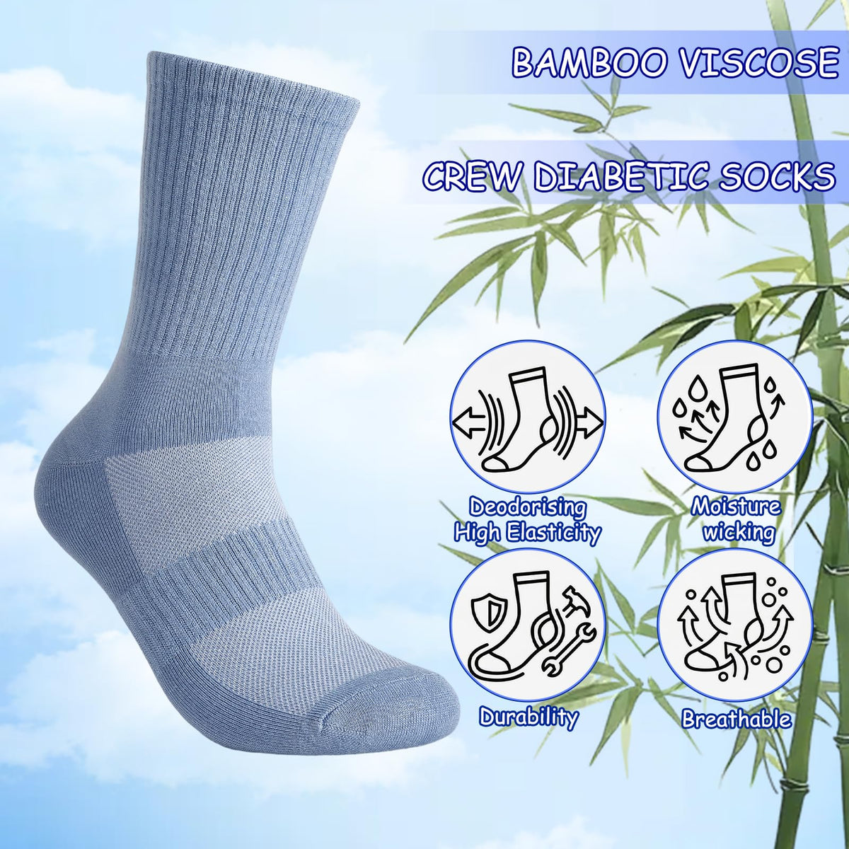 Bamboo Viscose Diabetic Socks for Women C728572