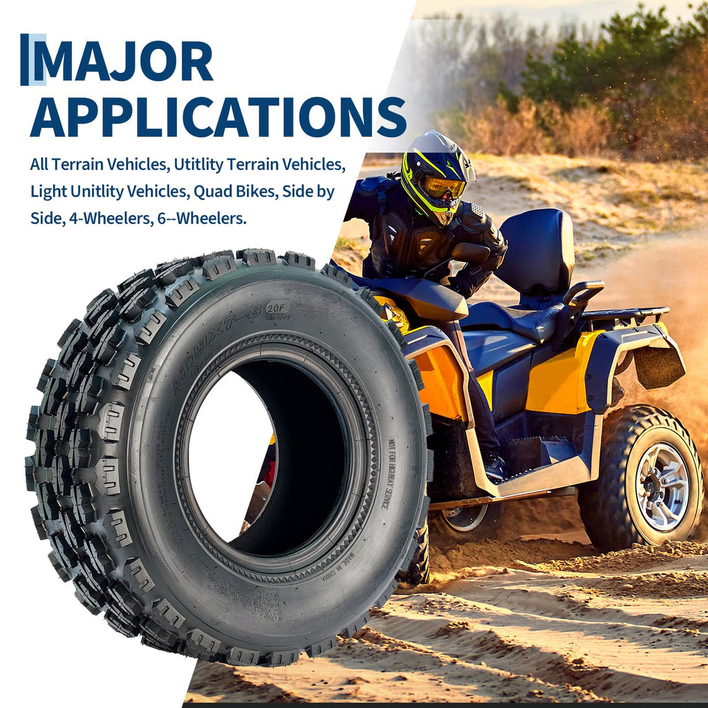 19x7-8 4-Ply Tubeless ATV/UTV Front Tires Set F810